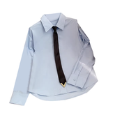 Basic Long Sleeves Shirt With Tie